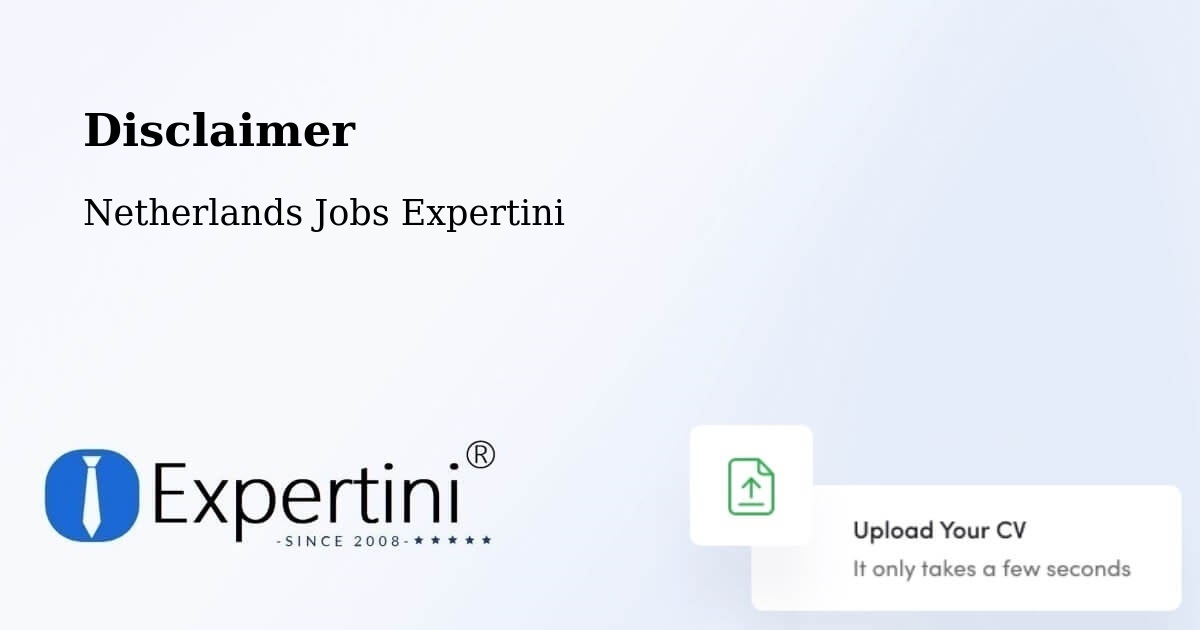 Disclaimer – Maarn - Netherlands Jobs Expertini